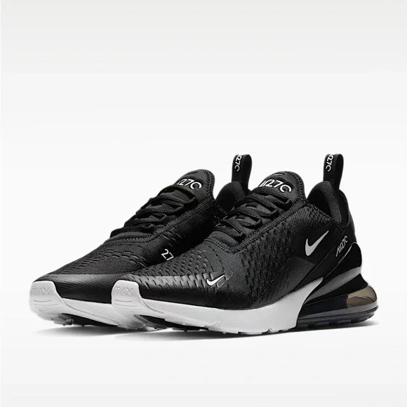 Nike Air Max 270 Black and White Sneakers - Picture 2 of 16